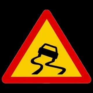 Chaussée glissante