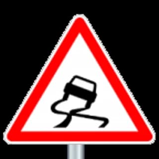 Chaussée glissante