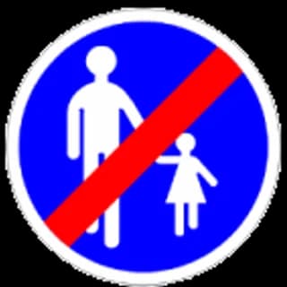 Fin de chemin obligatoire pour piétons