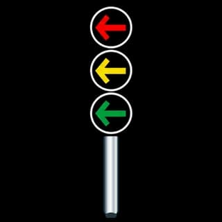 Signal directionnel vers la gauche